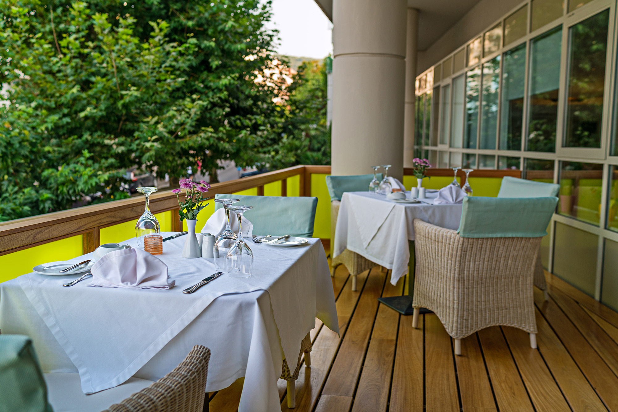 Kriti Beach Hotel Rethymno a la carte Restaurant balcony